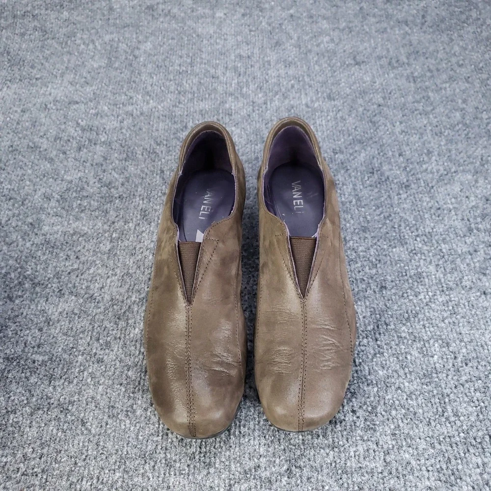 Vaneli Marka Tartufo Planet‎ Shoes Womens Size 8M Brown Wedge Slip On Comfort